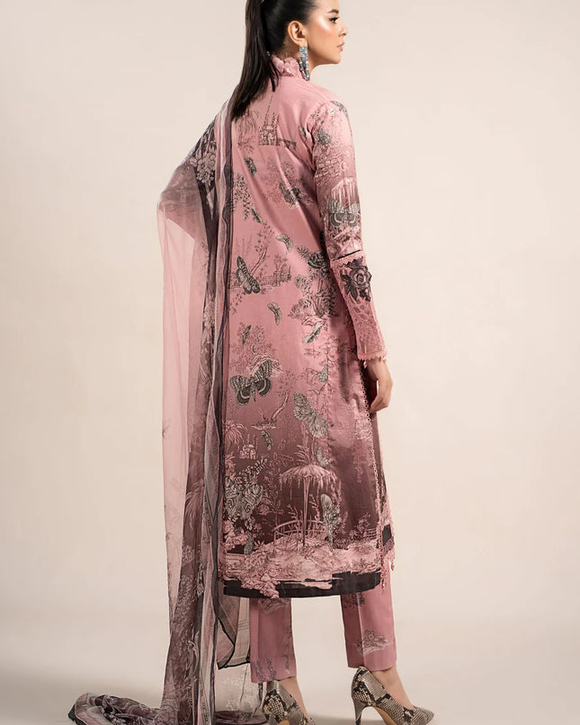 3 Piece Printed Cambric Suit | MPS-2308-A