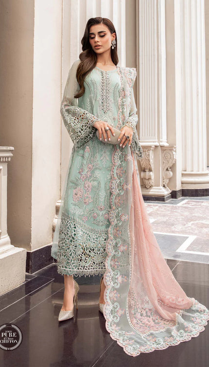 Stitched Chiffon | MPC-23-104 Mint Green