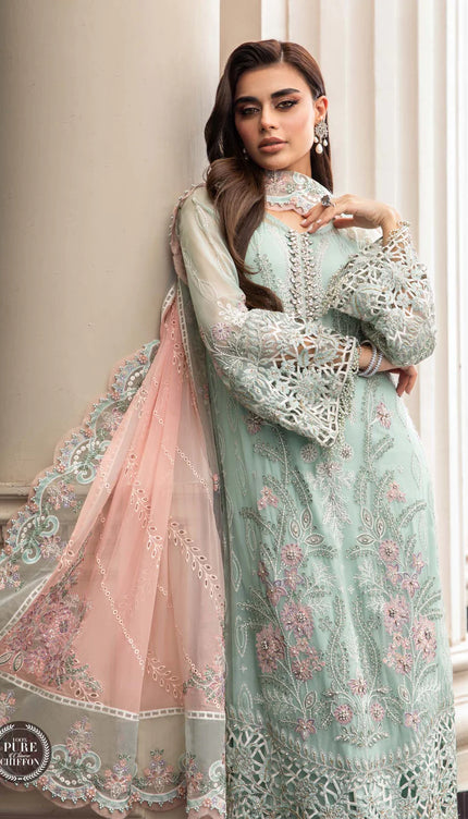 Stitched Chiffon | MPC-23-104 Mint Green