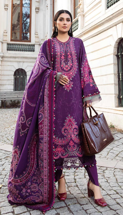 Unstitched Linen | Purple DL-1108