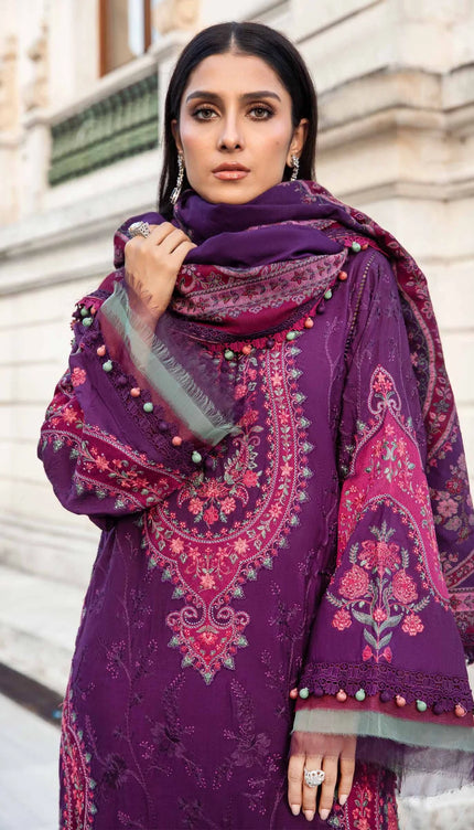 Unstitched Linen | Purple DL-1108