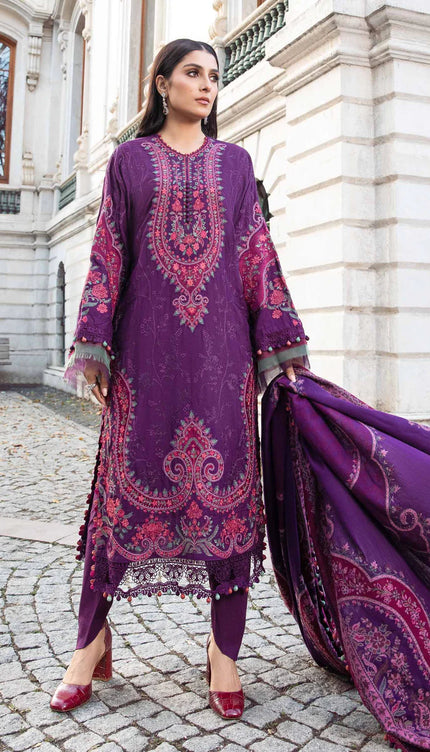 Unstitched Linen | Purple DL-1108