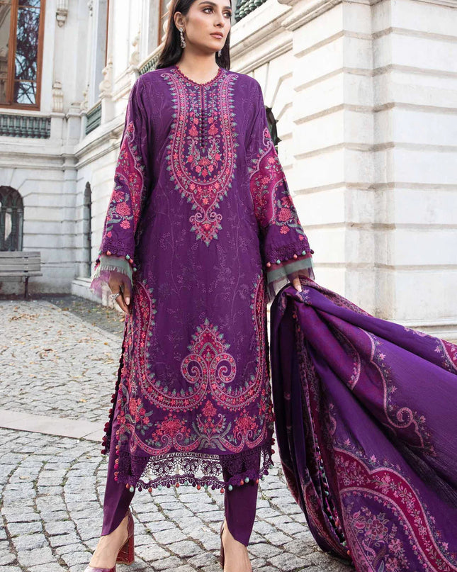 Unstitched Linen | Purple DL-1108