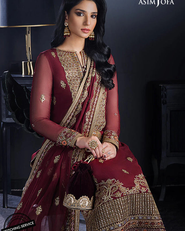 AJRE-02 EMBROIDERED CHIFFON 3 PCS
