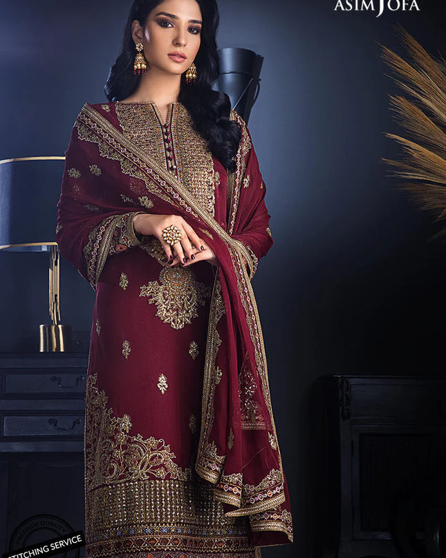 AJRE-02 EMBROIDERED CHIFFON 3 PCS