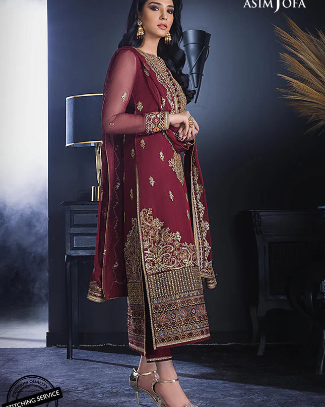 AJRE-02 EMBROIDERED CHIFFON 3 PCS