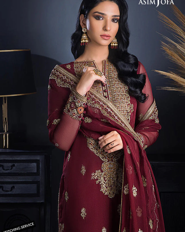 AJRE-02 EMBROIDERED CHIFFON 3 PCS