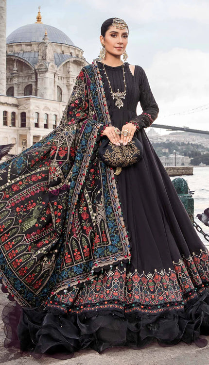 Stitched Linen | Black DL-1101