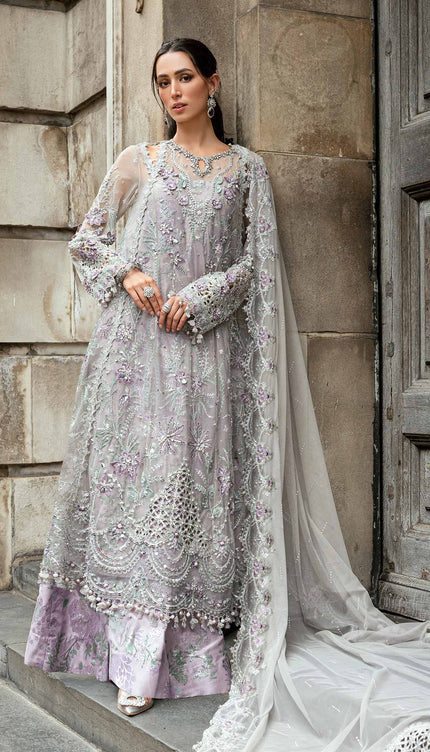3 Piece Stitched Embroidered Net Suit