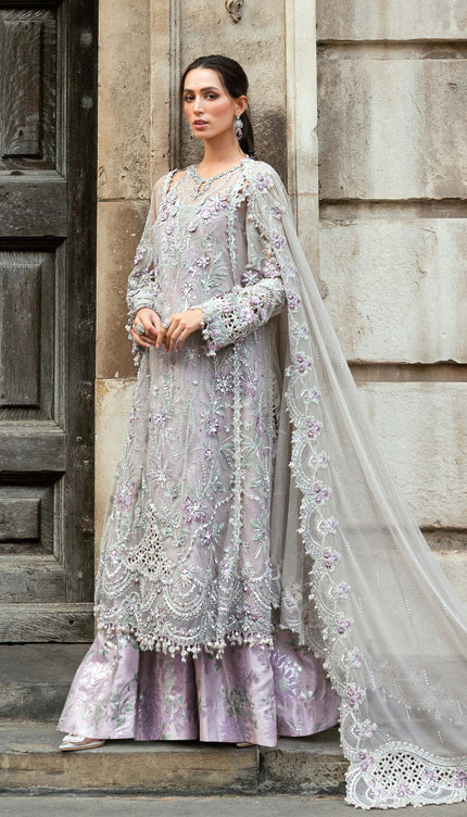 3 Piece Stitched Embroidered Net Suit