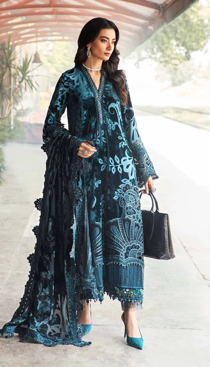 3 Piece Unstitched Embroidered Palachi Suit | DL-1203