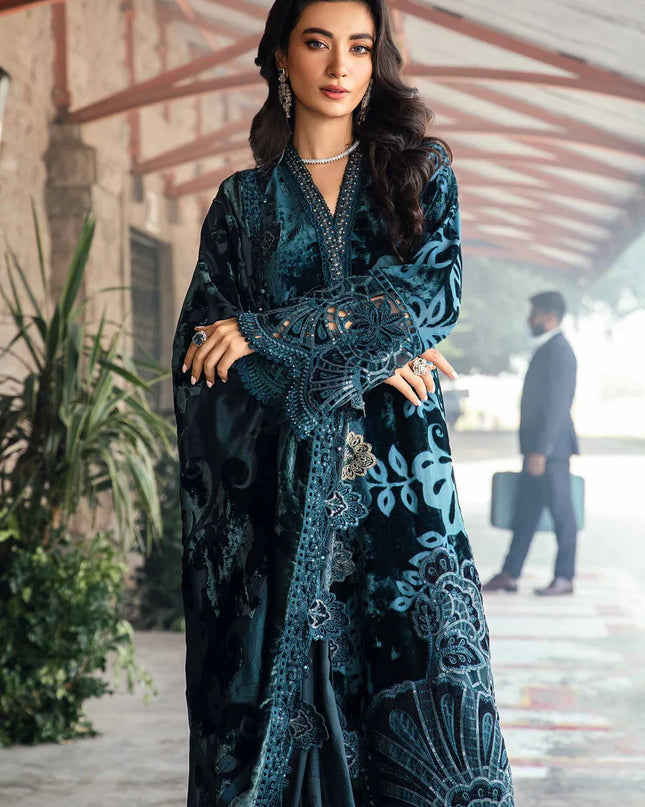 3 Piece Unstitched Embroidered Palachi Suit | DL-1203