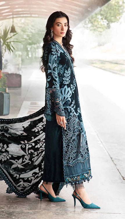 3 Piece Unstitched Embroidered Palachi Suit | DL-1203