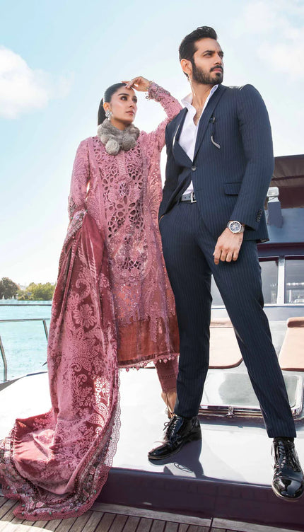 Unstitched Linen | Ash Pink DL-1106