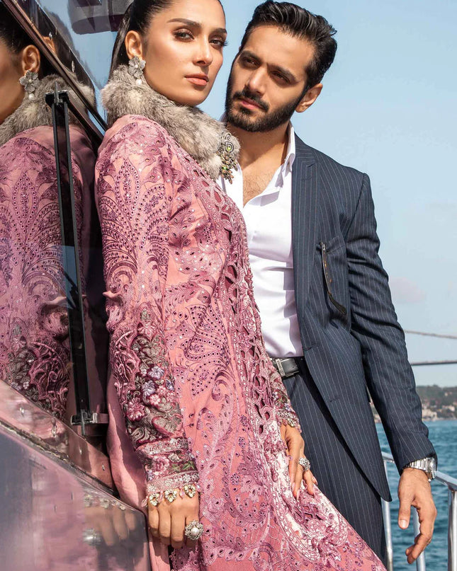 Unstitched Linen | Ash Pink DL-1106