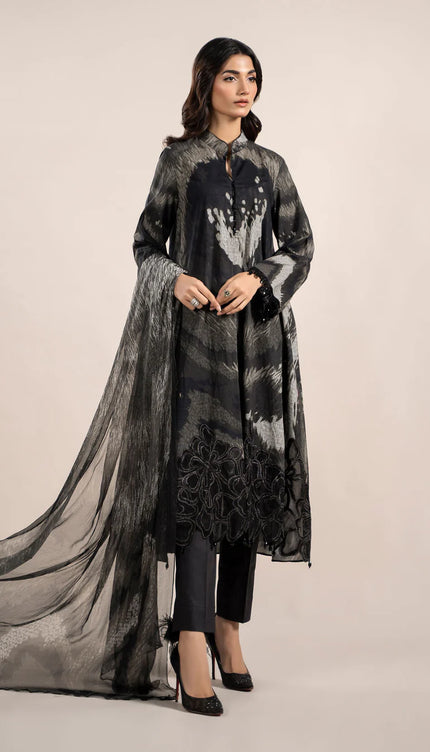 3 Piece Printed Cambric Suit | MPS-2310-A