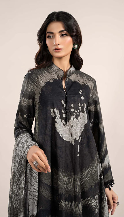 3 Piece Printed Cambric Suit | MPS-2310-A