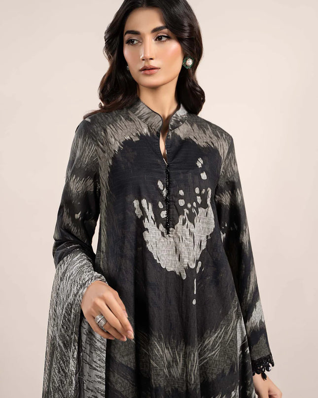 3 Piece Printed Cambric Suit | MPS-2310-A