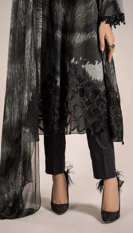 3 Piece Printed Cambric Suit | MPS-2310-A