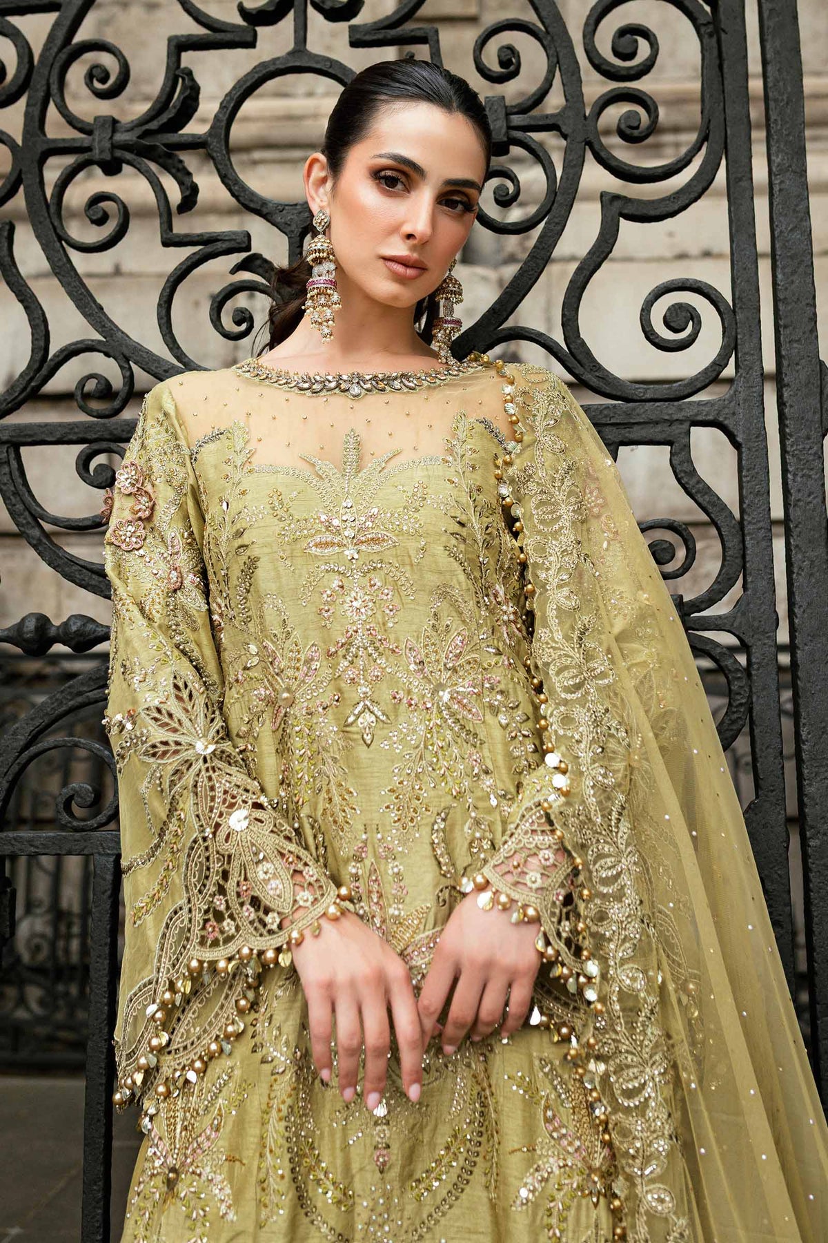 3 Piece Stitched Embroidered Raw Silk Suit