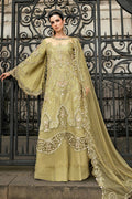 3 Piece Stitched Embroidered Raw Silk Suit
