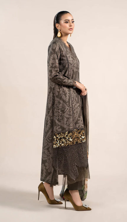 3 Piece Printed Cambric Suit | MPS-2307-A