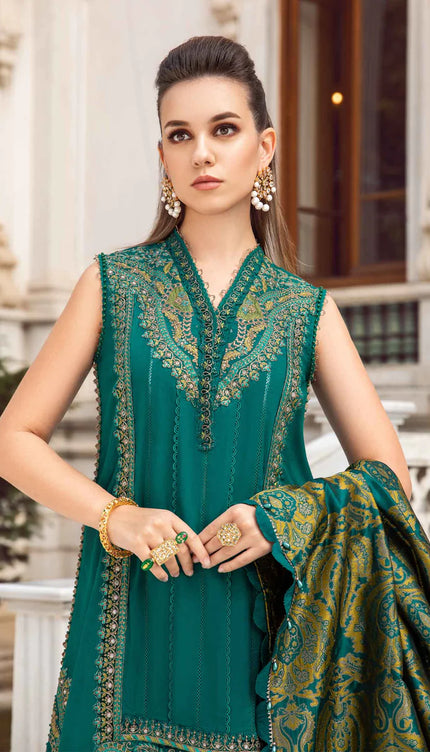 Unstitched Linen | Emerald Green DL-1107