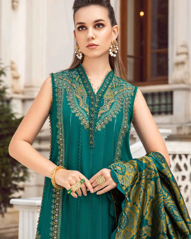 Unstitched Linen | Emerald Green DL-1107