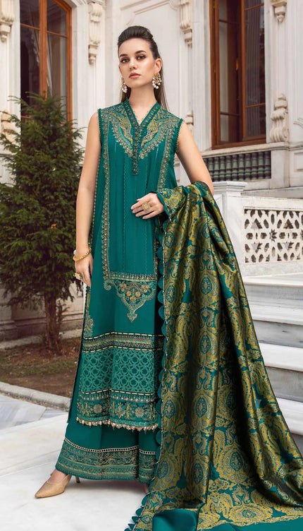 Unstitched Linen | Emerald Green DL-1107