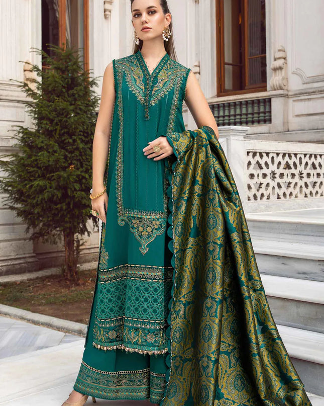 Unstitched Linen | Emerald Green DL-1107
