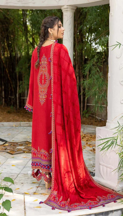 Red Embroidered Dress