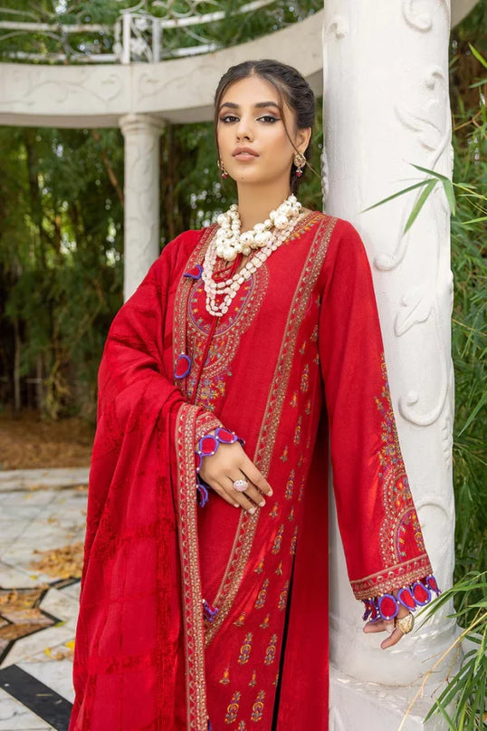 Red Embroidered Dress