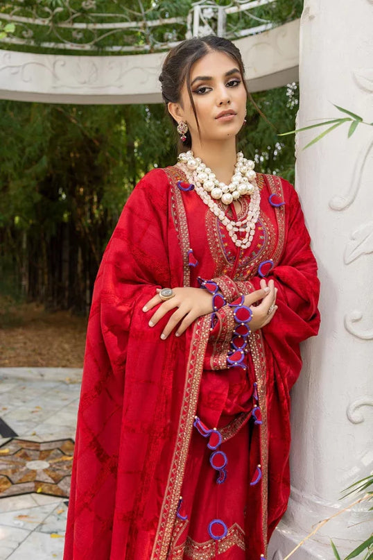 Red Embroidered Dress