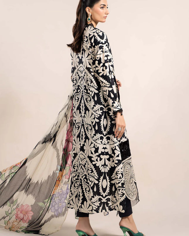 3 Piece Printed Cambric Suit | MPS-2307-B