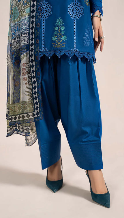 3 Piece Printed Cambric Suit | MPS-2303-A
