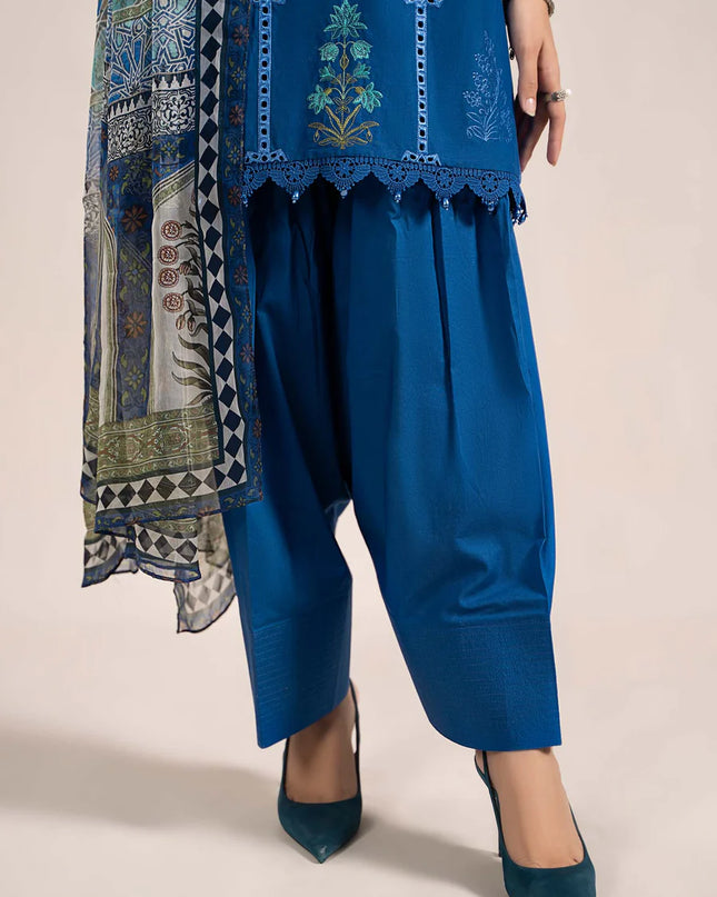 3 Piece Printed Cambric Suit | MPS-2303-A