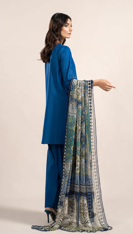 3 Piece Printed Cambric Suit | MPS-2303-A