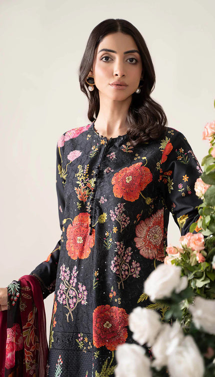 3 Piece Stitched Embroidered Lawn Suit | MPT-2607-B