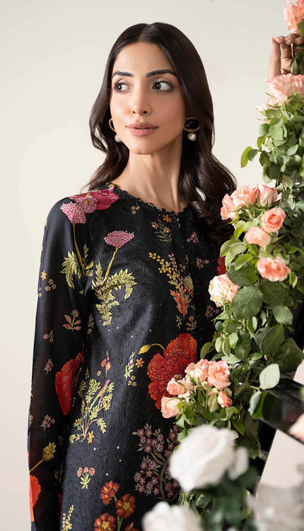 3 Piece Stitched Embroidered Lawn Suit | MPT-2607-B