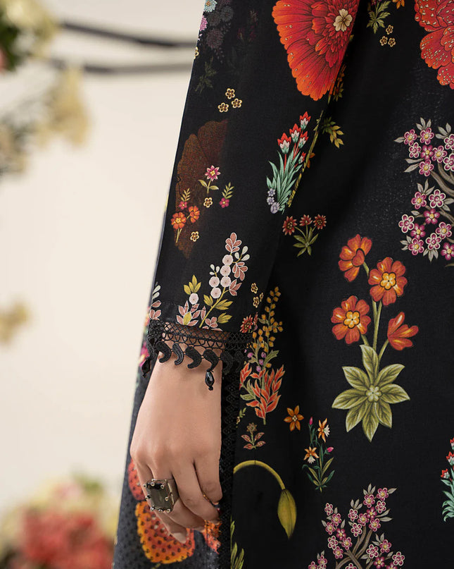 3 Piece Stitched Embroidered Lawn Suit | MPT-2607-B