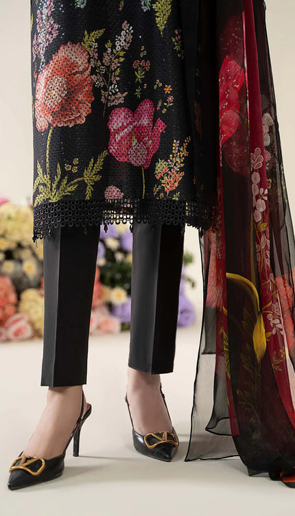 3 Piece Stitched Embroidered Lawn Suit | MPT-2607-B