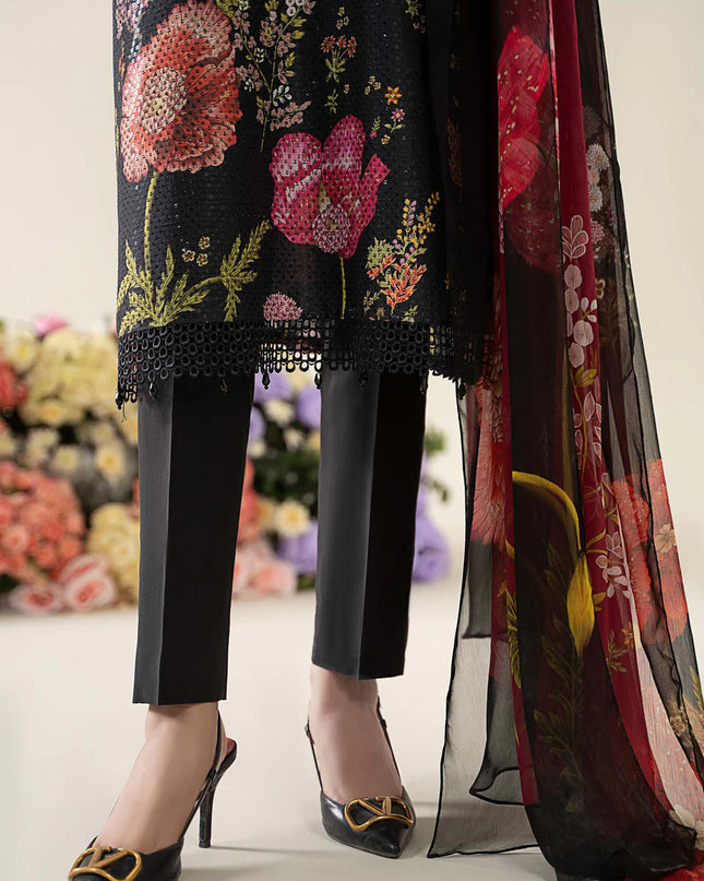 3 Piece Stitched Embroidered Lawn Suit | MPT-2607-B