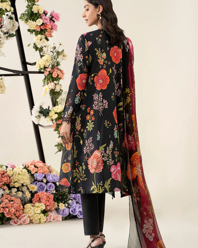 3 Piece Stitched Embroidered Lawn Suit | MPT-2607-B