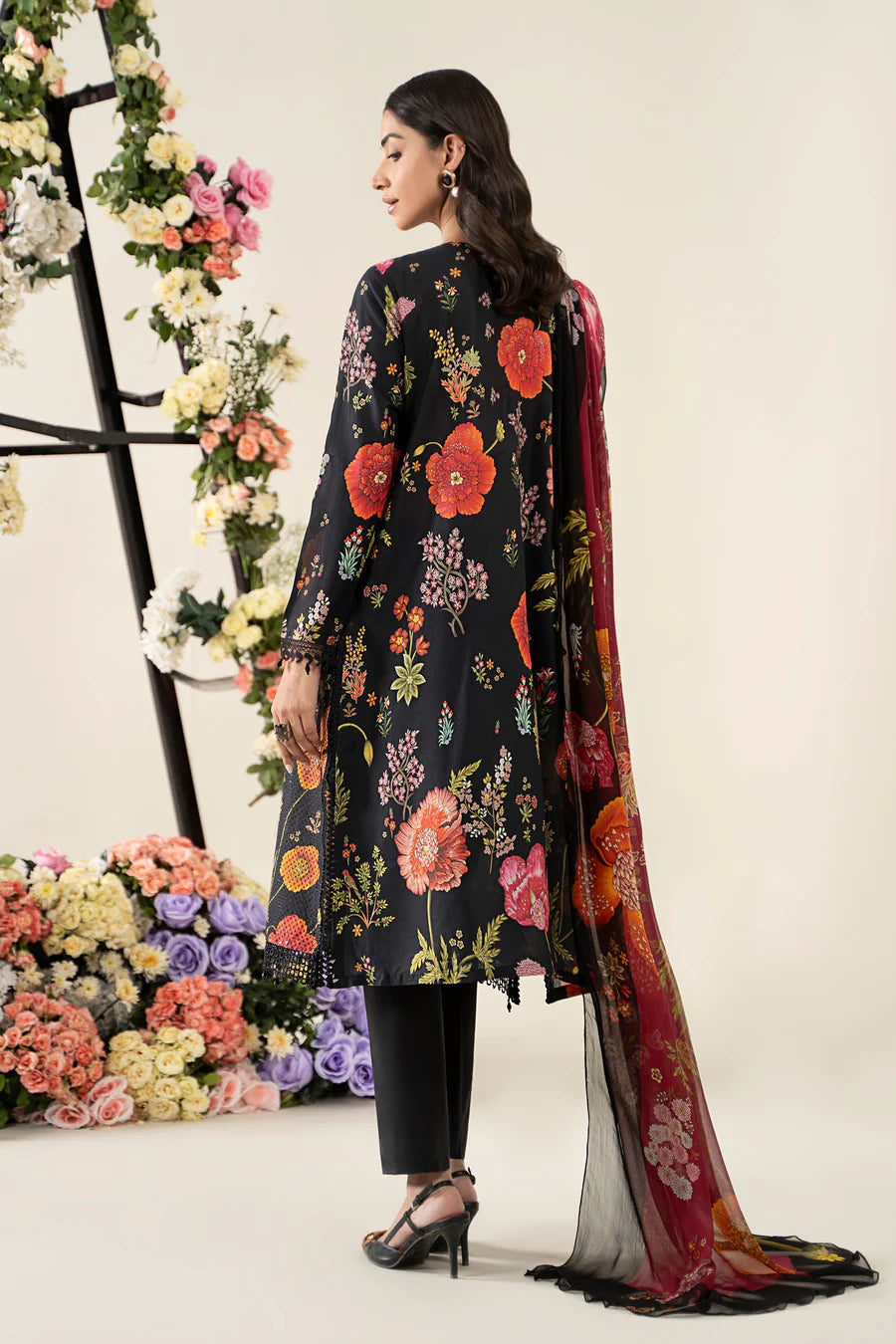 3 Piece Stitched Embroidered Lawn Suit | MPT-2607-B