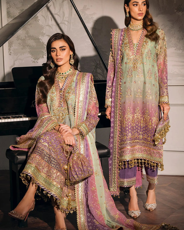EMBROIDERED CHIFFON CH12-08