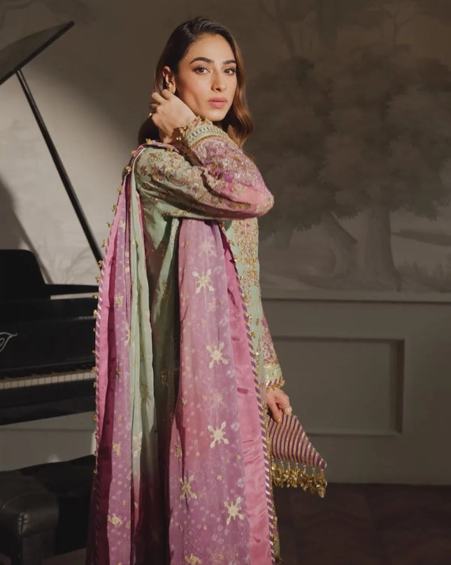 EMBROIDERED CHIFFON CH12-08