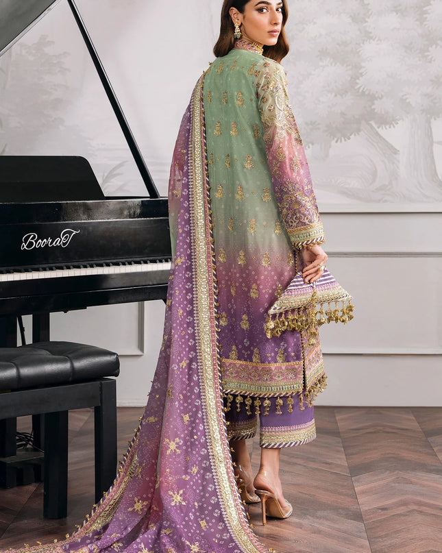 EMBROIDERED CHIFFON CH12-08