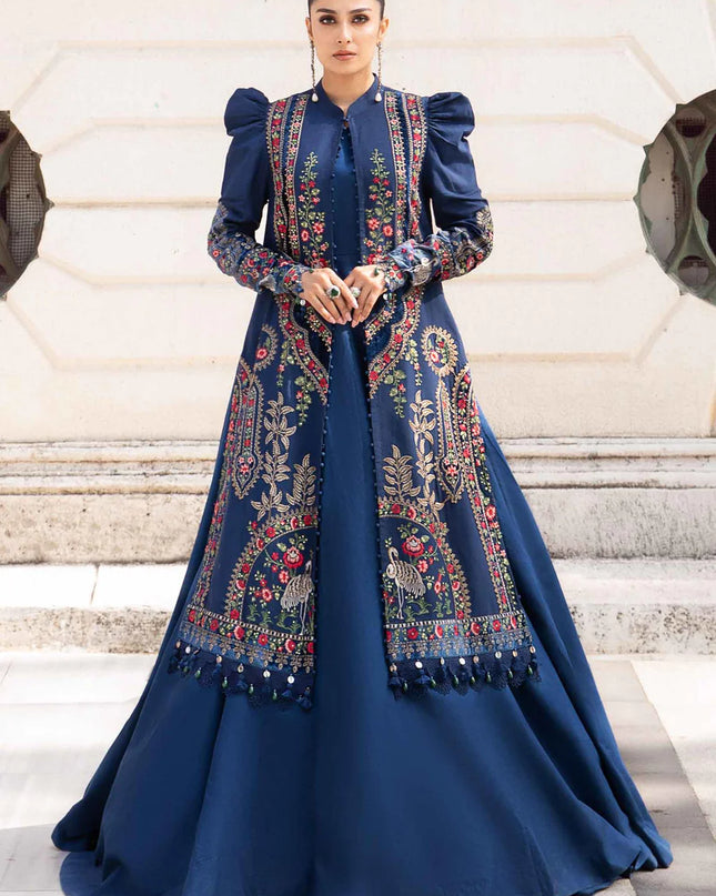 Stitched Linen | Navy Blue DL-1109