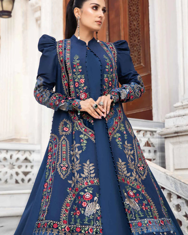 Stitched Linen | Navy Blue DL-1109