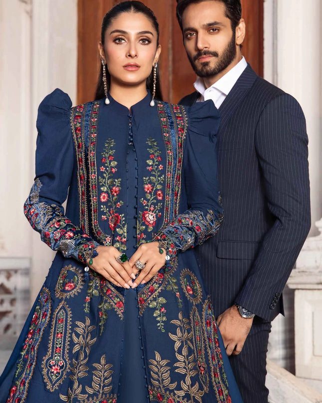 Stitched Linen | Navy Blue DL-1109